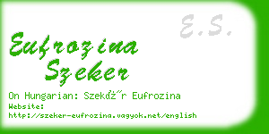 eufrozina szeker business card